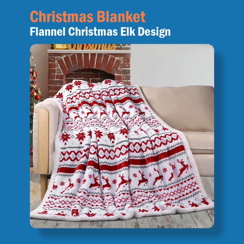 Christmas Double Layer Flannel Blanket