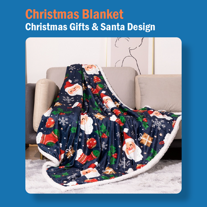 Christmas Double Layer Flannel Blanket