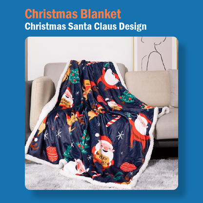 Christmas Double Layer Flannel Blanket