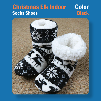 Christmas Elk Indoor Socks Shoes