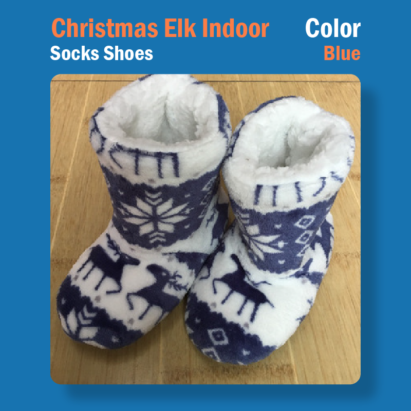 Christmas Elk Indoor Socks Shoes