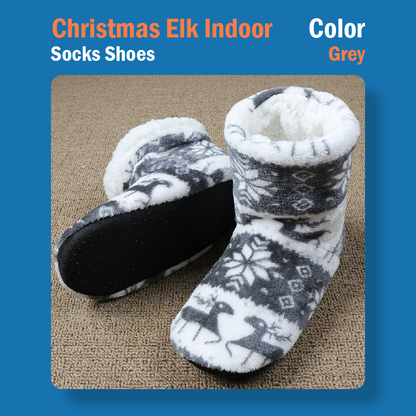 Christmas Elk Indoor Socks Shoes