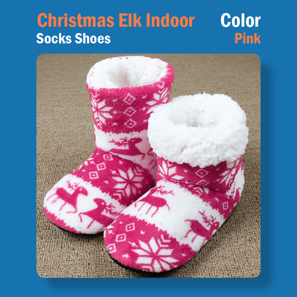 Christmas Elk Indoor Socks Shoes