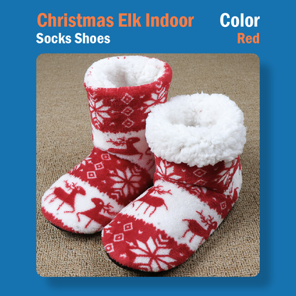 Christmas Elk Indoor Socks Shoes