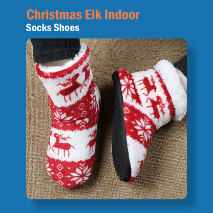 Christmas Elk Indoor Socks Shoes