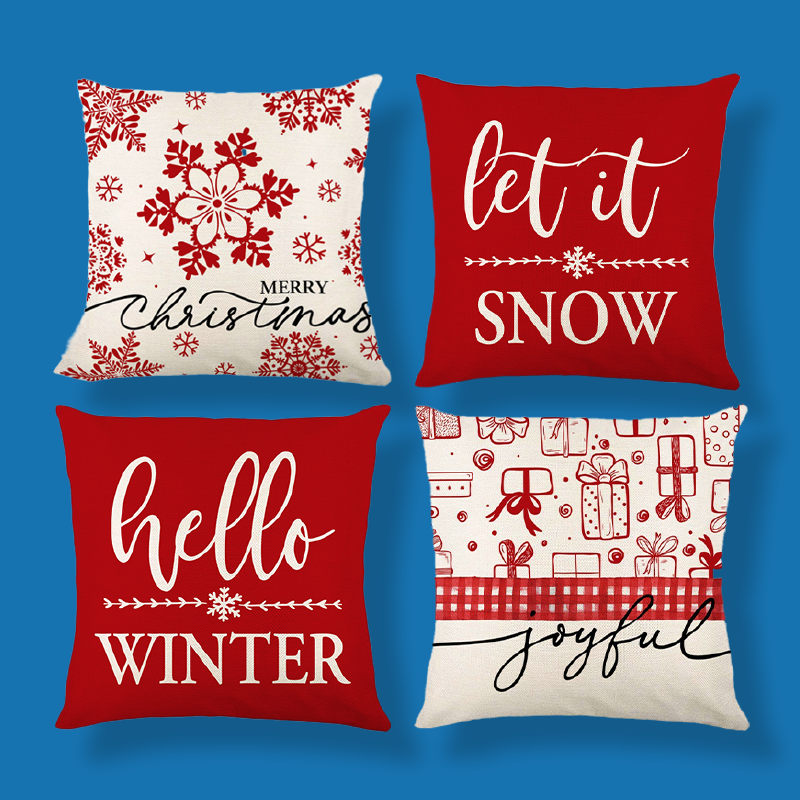 Christmas Pillow Festive Cover