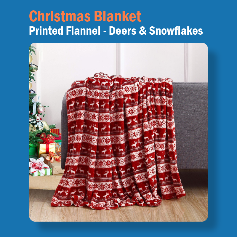 Christmas Printed Flannel Blanket