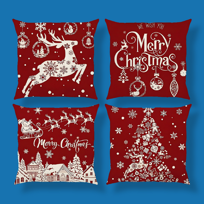 Christmas Red Pillow Covers