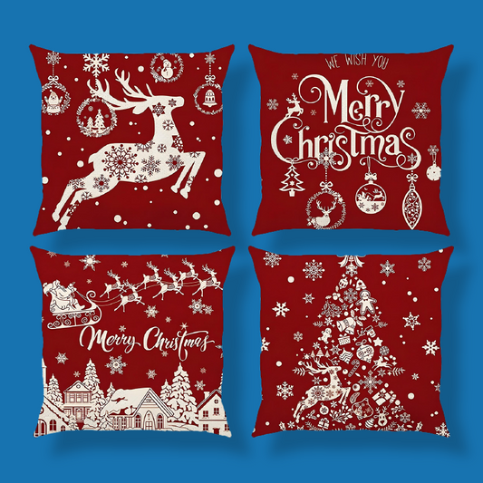 Christmas Red Pillow Covers