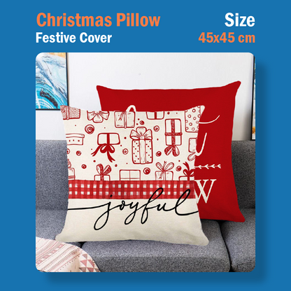 Christmas Pillow Festive Cover