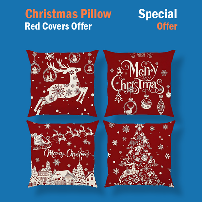 Christmas Red Pillow Covers