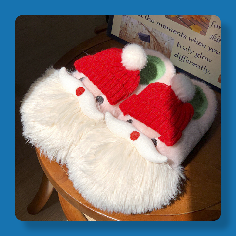 Cute Christmas Santa Claus Home Slippers