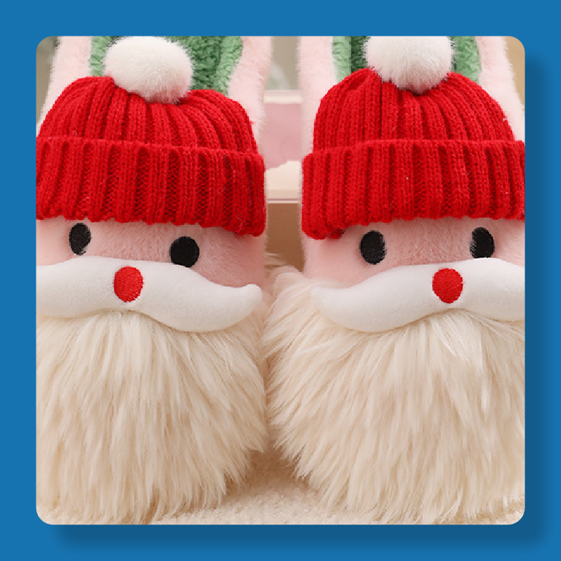 Cute Christmas Santa Claus Home Slippers