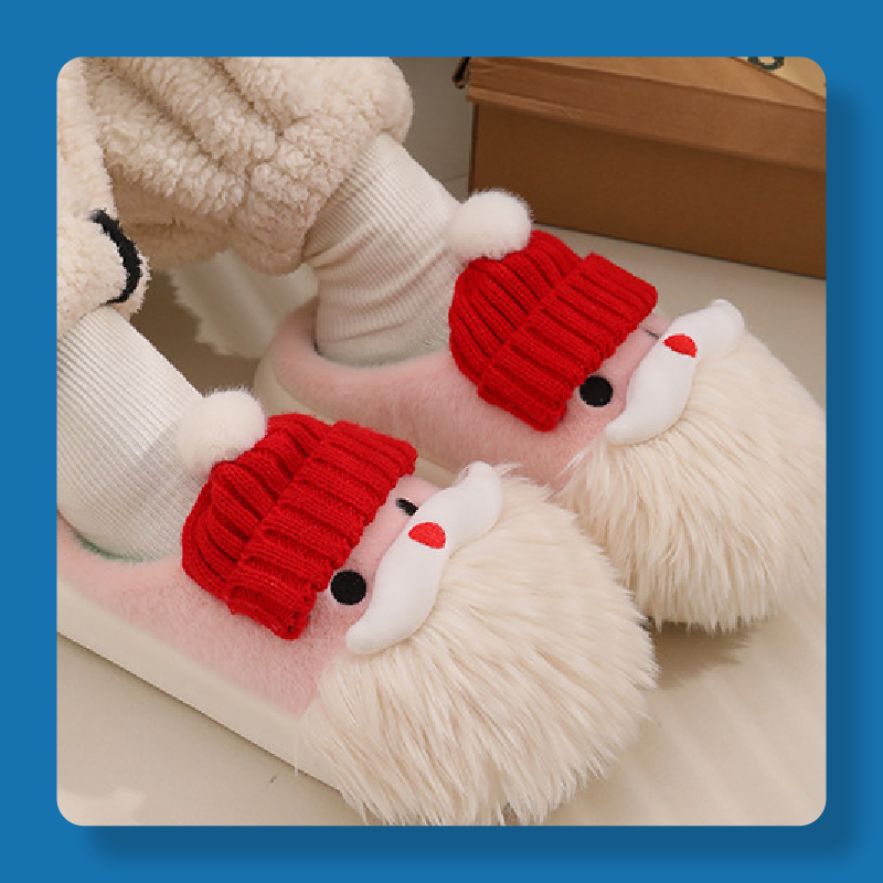 Cute Christmas Santa Claus Home Slippers