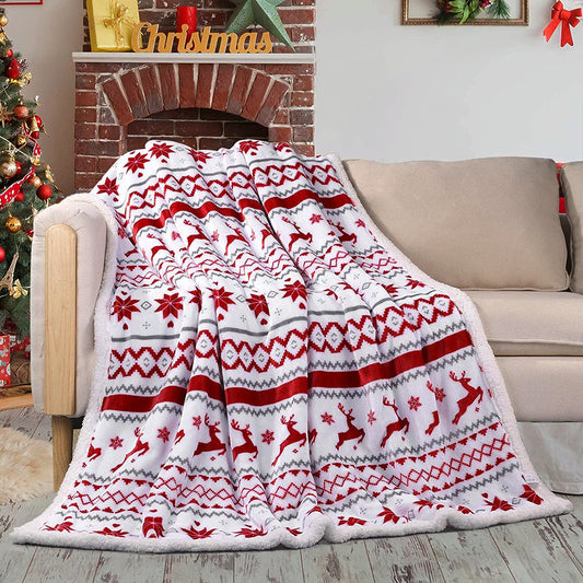 Christmas Double Layer Flannel Blanket